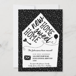 Cuta casita con tarjetas de Invitación móviles