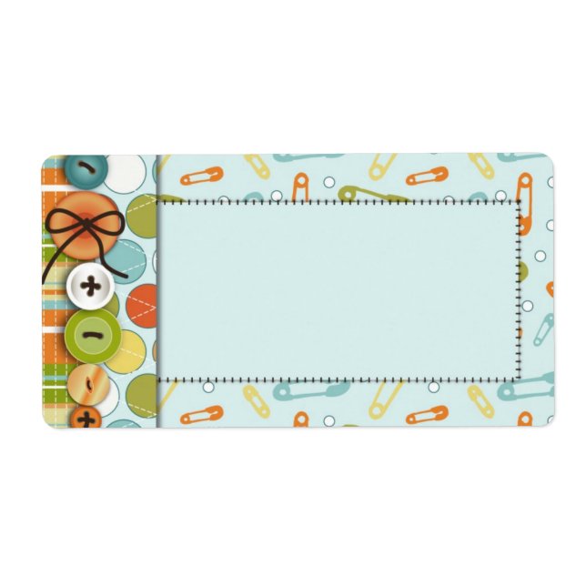 Cuta como etiqueta de nombre de botón (Frente)