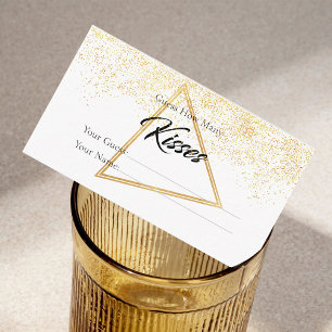 Cuta dorada cuántas besas tarjeta de inscripción p