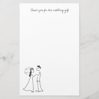 Cuta Pareja Gracias Nota Papel