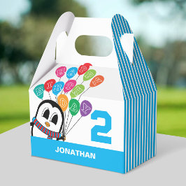 Cuta Penguin Cumpleaños Caja de Gable/Favor