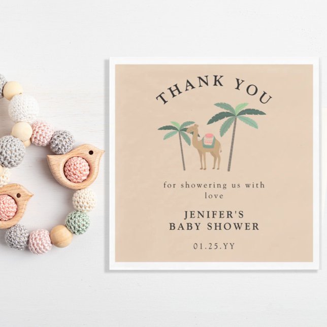 Cuta servilleta de papel de Baby Shower de camello (Subido por el creador)
