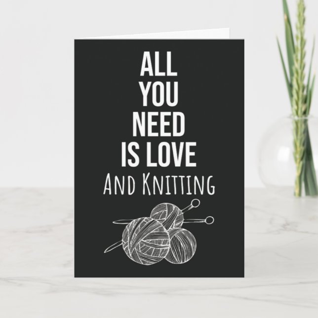 Cuta simple tarjeta de punto Yarn Craft (Anverso)