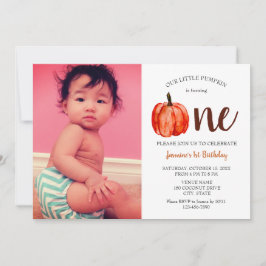 Cuta tarjeta de fotografía bebé primer cumpleaños 