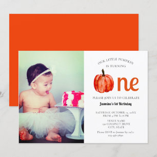 Cuta tarjeta de fotografía bebé primer cumpleaños