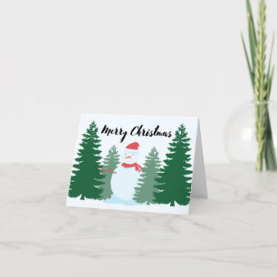 Cuta tarjeta de Navidades de Snowman