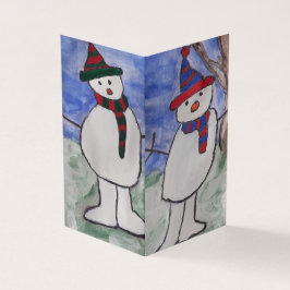 Cuta tarjeta de Navidades de Snowman