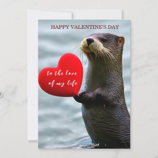 Cuta tarjeta El día de San Valentín personalizada  (Anverso)