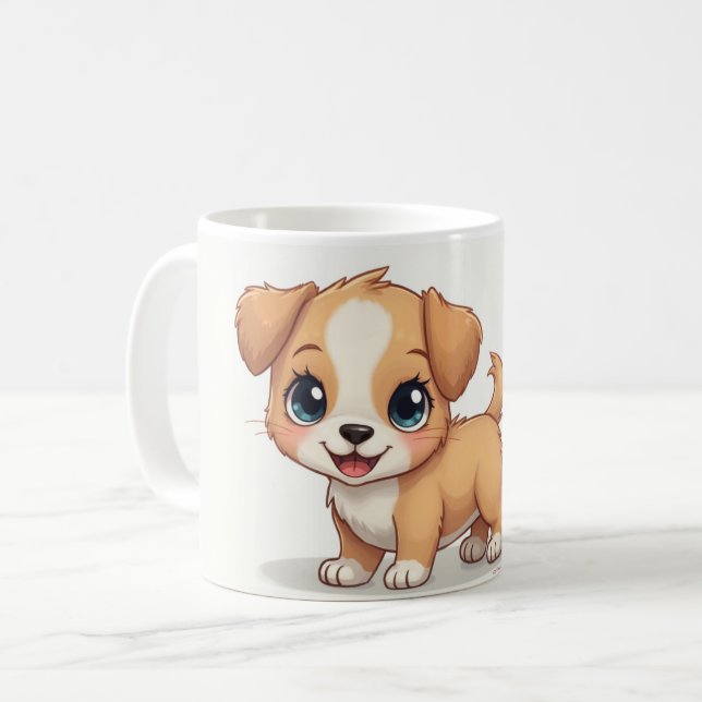 Cuta taza de cachorro. (Anverso izquierdo)