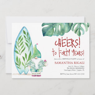 Cute 40.ª plantilla de invitación de fiesta de cum