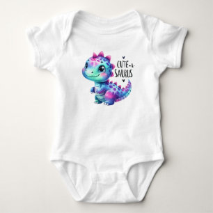 "Cute-a-saurus" Baby Jersey Bodysuit