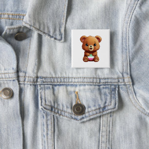 Cute Abrosexual Pin de Orgullo de Oso, Botón Abros