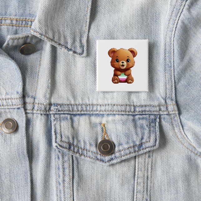 Cute Abrosexual Pin de Orgullo de Oso, Botón Abros (In situ)