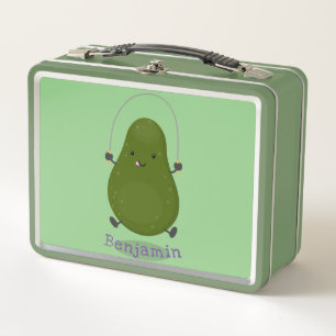 Cute aguacate salto cuerda personalizado ilustraci