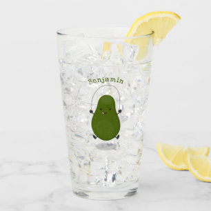 Cute aguacate salto cuerda personalizado ilustraci