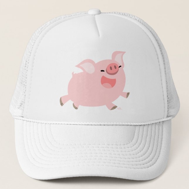Cute alegre Personalizado Gorra de cerdo (Anverso)