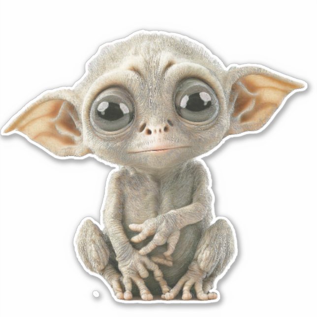 CUTE ALIEN GRAN DECAL para el Pegatina de corte de (Anverso)