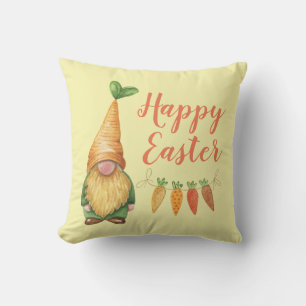 Cute almohada amarilla de gnomo de Pascua