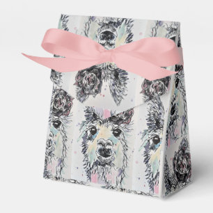 Cute Alpacca Llama Chicas Caja de Favor de Pastel