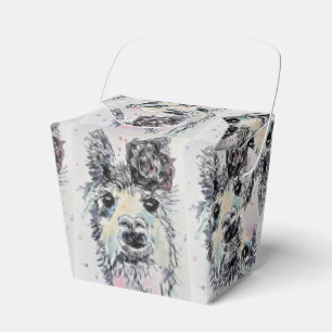 Cute Alpacca Llama Chicas Caja de Favor de Pastel