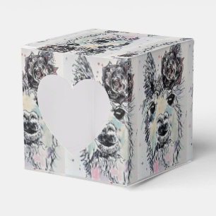 Cute Alpacca Llama Chicas Caja de Favor de Pastel