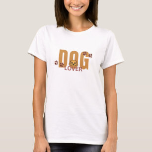 Cute "Amante de los Perros" Camiseta Blanca   Ador