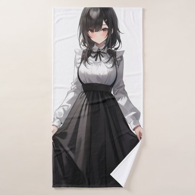 Cute Anime Maid (Toalla de baño)