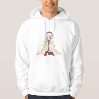 Cute Anime Navidad Santa Sombrero Sudadera con Cap