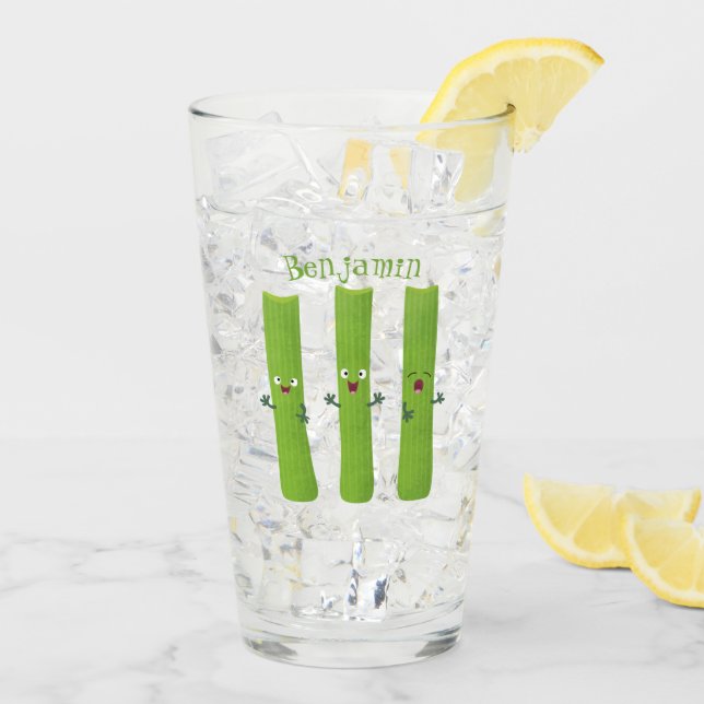 Cute apio palitos trio verduras personalizados (Reverso (hielo))