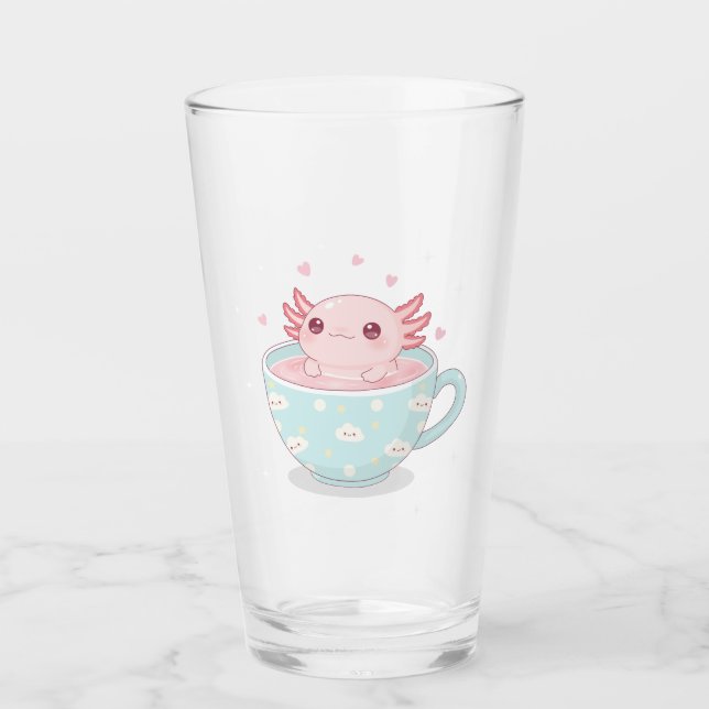 Cute axolotl in a cup (Anverso)
