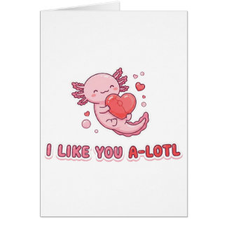 Cute Axolotl San Valentín Me Gustas Mucho Un Pun