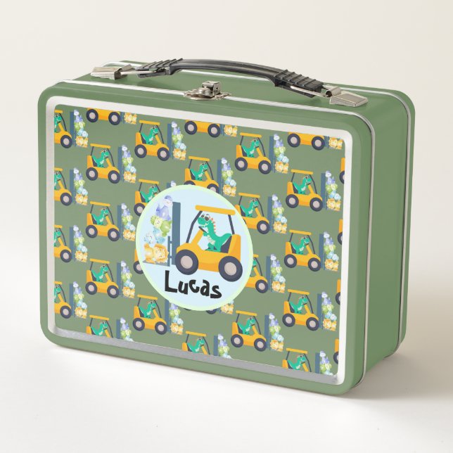 Cute Baby dinosaur Construcción Camión niño B2S (Anverso)