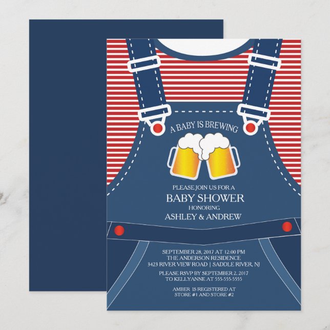 Cute BABY ESTÁ ROMPIENDO Invitación Baby Shower (Anverso / Reverso)