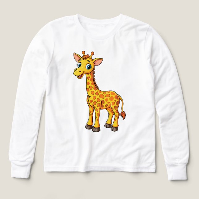 Cute Baby Giraffe Cartoon-35281 (Diseño frontal)