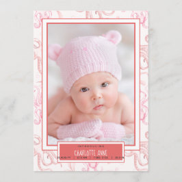 Cute Baby Girl Octopus Sea Life Anuncio de nacimie