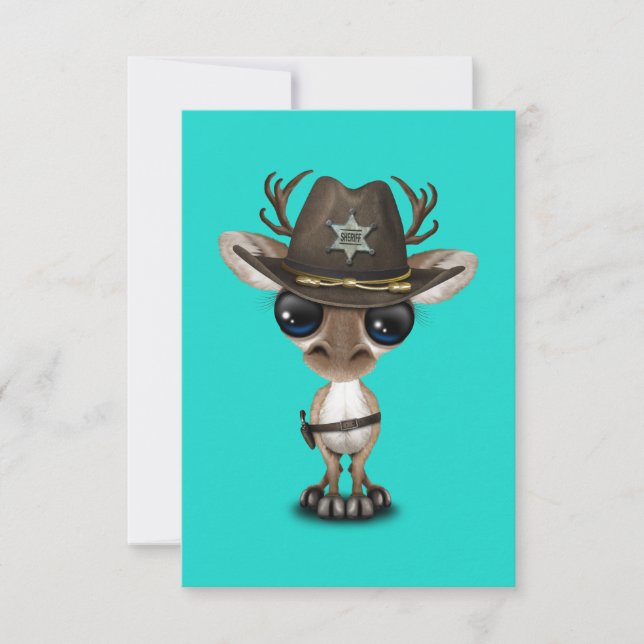 Cute Baby Reindeer Sheriff (Anverso)