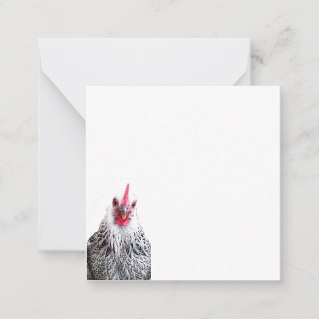 Cute Bantam Cochin Hen Foto Tarjetas de nota plana (Anverso)