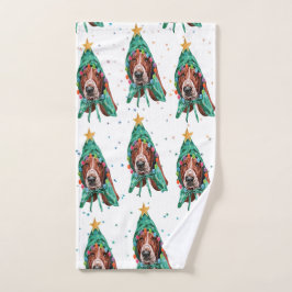 Cute Basset Hound Dog Pattern Christmas
