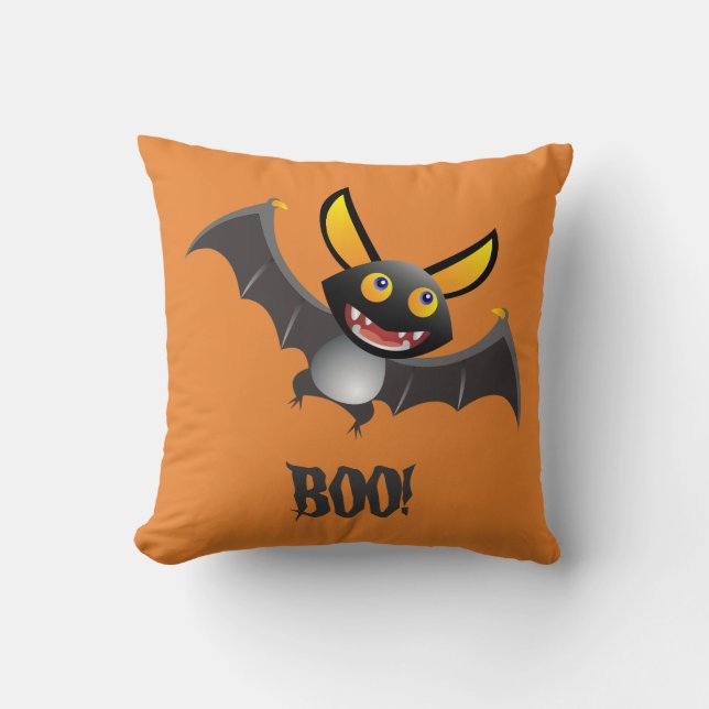 ¡CUTE BAT BOO! Cojín decorativo de Halloween (Anverso)