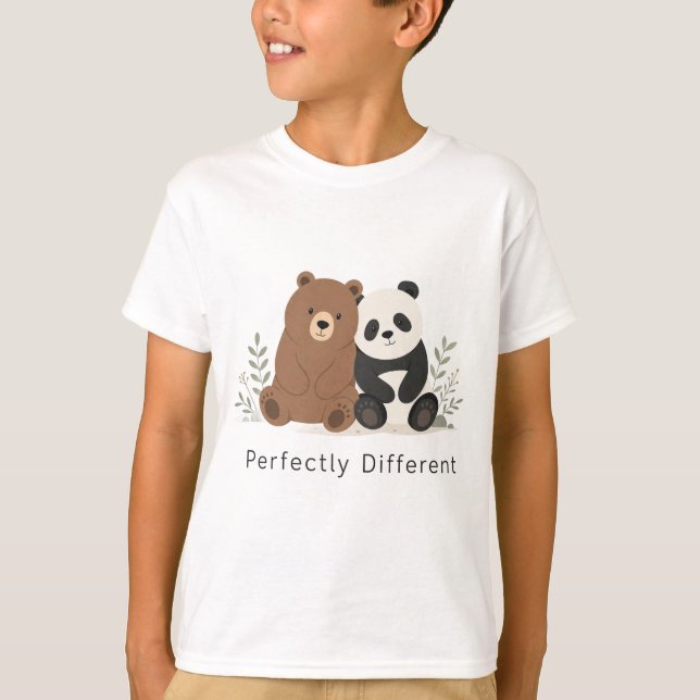 Cute Bear & Panda Camiseta de Inclusión de Neurodi (Anverso)
