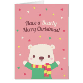 Cute Bearly Merry Christmas Greet Card
