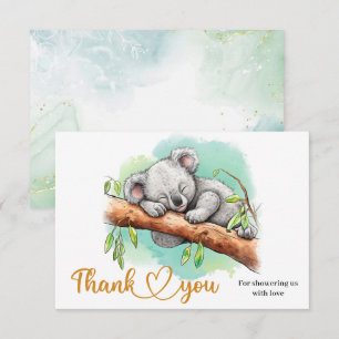 Cute bebé koala tarjeta de agradecimiento