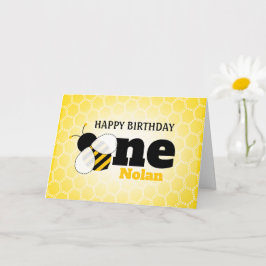 Cute Bee 1ª Tarjeta de Cumpleaños