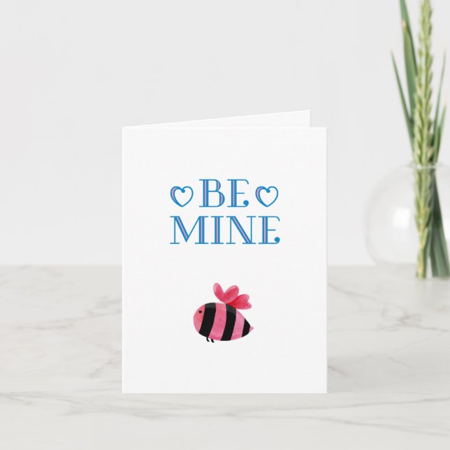 Cute Bee Pun Graciosas Tarjetas de San Valentín (Anverso)