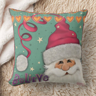 Cute Believe Santa Rosa Cojín decorativo de la Ine