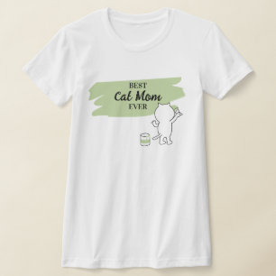 Cute Best Cat Mom Ever Top Mujer Camiseta