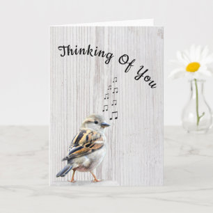 Cute Bird Music Notes: Pensando en tu tarjeta