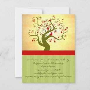 Cute Bird Swirl Tree Regalos e Invitaciones