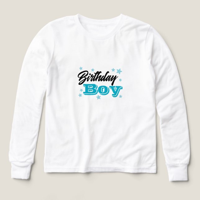 Cute Birthday Boy Graphic Long Sleeve T-Shirt for  (Diseño frontal)
