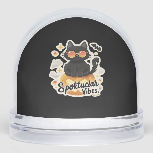 Cute Black Cat Halloween Pumpkin Oversized T-Shirt (Anverso)